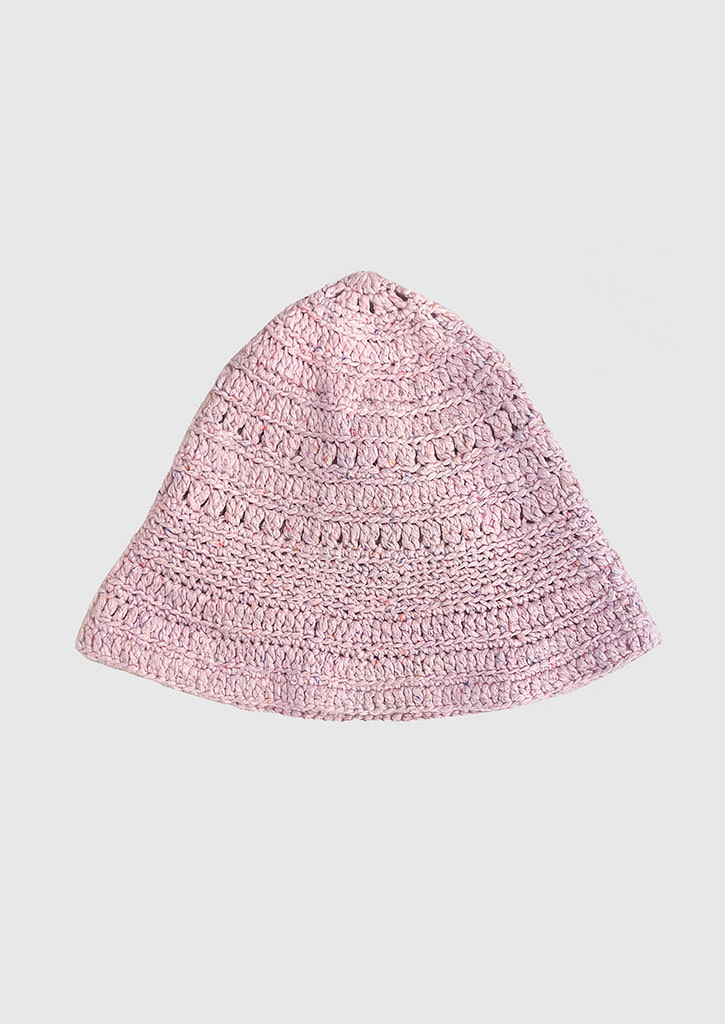 Via Crochet knit bucket hat_pink
